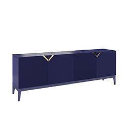 Visby Buffet en bois - Bleu marine