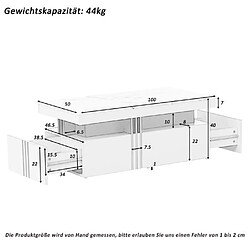 DZMDIP Table basse blanc rectangulaire moderne avec planche à motifs en marbre et 2 tiroirs en bois, table de salon, 100 x 50 x 40 cm