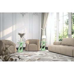 Kayani Table d'appoint / Table de nuit en bois Island, hauteur 40 cm / Vert poudré