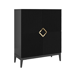 Visby Buffet haut en bois - Noir