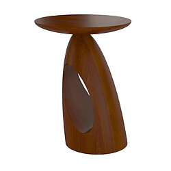 Kayani Table d'appoint / Table de nuit en bois Island, hauteur 40 cm / Noyer