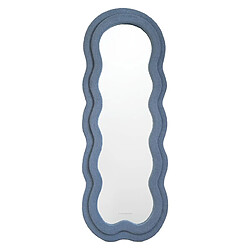 Flamingueo Grand Miroir Mural Asymétrique Teddy 160x60x4 cm Bleu