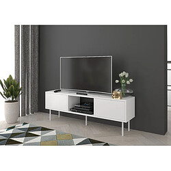 Dancan Meuble TV mural moderne - Blanc pas cher