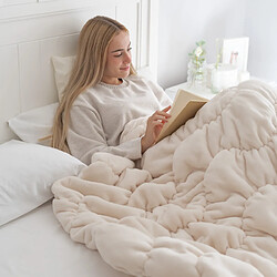 Flamingueo Couverture Lit et Canapé 100% polyester beige