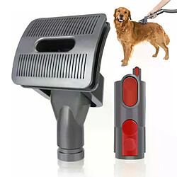 Brosse de toilettage pour chien pour aspirateur Dyson V11 V10 V8 V7 V6 DC36 DC35 DC37 DC45 avec adaptateur convertisseur pour aspirateur domestique~01818