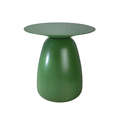 Kayani Table d'appoint / Table de nuit en bois Baobab34, hauteur 34 cm / Vert
