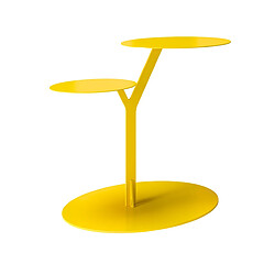 Table d’appoint en métal pour salon Kayani IROKO / jaune