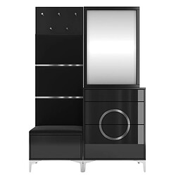 Dancan Vestiaire d'entrée avec miroir - Noir