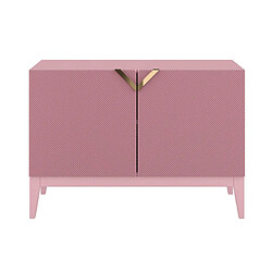 Visby Buffet bois 2 portes - Rose poudre
