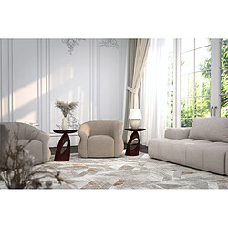 Kayani Table d'appoint / Table de nuit en bois Island, hauteur 40 cm / Palissandre