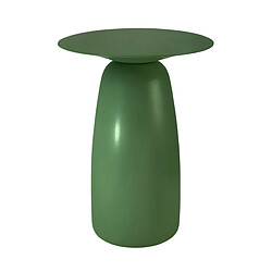 Kayani Table d'appoint / Table de nuit en bois Baobab44, hauteur 44 cm / Vert