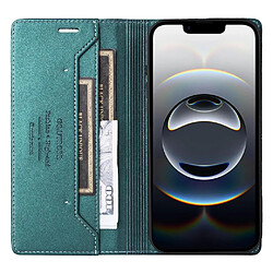 Avis Flip Étui Pour iphone 17 Antichoc Portefeuille Blocage RFID Couverture rabotant GANGXUN Vert