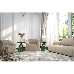 Kayani Table d'appoint / Table de nuit en bois Island, hauteur 40 cm / Vert