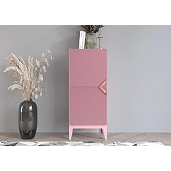 Visby Chiffonnier haut 2 portes - Rose poudré