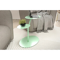 Table d’appoint en métal pour salon Kayani IROKO / vert poudré