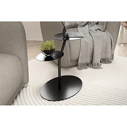 Table d’appoint en métal pour salon Kayani IROKO / couleur noire