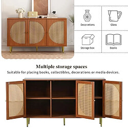 Acheter Dzmdip Buffet vaisselier 3 portes - Noyer