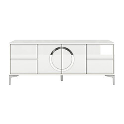 Dancan Meuble TV mural moderne - Blanc