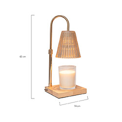 Flamingueo Lampe chauffe bougie avec minuterie verre pas cher