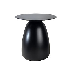 Kayani Table d'appoint / Table de nuit en bois Baobab34, hauteur 34 cm / Noire