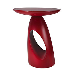 Kayani Table d'appoint / Table de nuit en bois Island, hauteur 40 cm / Bordeaux