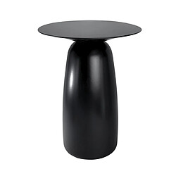 Kayani Table d'appoint / Table de nuit en bois Baobab44, hauteur 44 cm / Noire