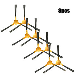 Lot de 8 brosses latérales pour aspirateur robot Haier QT42W TAB-HTH00H. Pièces de rechange absolues pour appareils électroménagers.~00187