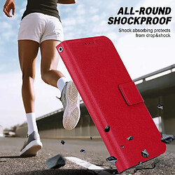 Flip Étui Pour Samsung Galaxy A17 5G Avec boucle Avec fente pour carte Bicelle Cuir PU Couleur pure GANGXUN Rouge