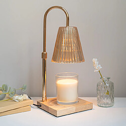 Flamingueo Lampe chauffe bougie avec minuterie verre
