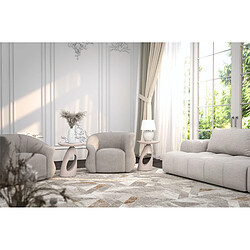 Kayani Table d'appoint / Table de nuit en bois Island, hauteur 40 cm / Blanche