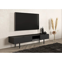 Skandica Meuble TV mural moderne - Noir pas cher