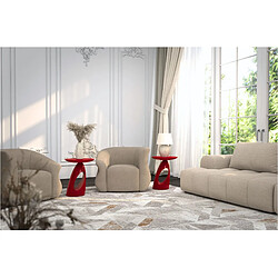 Kayani Table d'appoint / Table de nuit en bois Island, hauteur 40 cm / Bordeaux