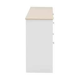 Dzmdip Buffet vaisselier salon - Blanc pas cher