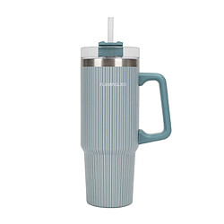 Flamingueo Mug isotherme avec paille acier inoxydable 0,9 litres Vert