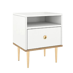 Skandica Table de chevet murale - Blanc