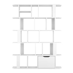 Skandica Bibliothèque Etagère blanche moderne SALA / 125 cm