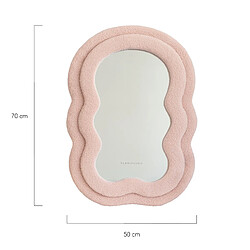 Flamingueo Miroir Mural Asymétrique 70x50x4cm Rose pas cher