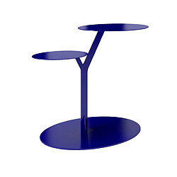 Table d’appoint en métal pour salon Kayani IROKO / bleu marine noble