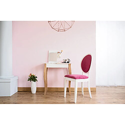 Ragaba Coiffeuse de chambre avec miroir - Rose poudre