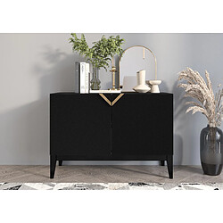 Visby Buffet commode bois design - Noir