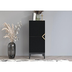 Visby Buffet haut en bois - Noir