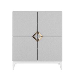 Visby Buffet haut en bois - Blanc