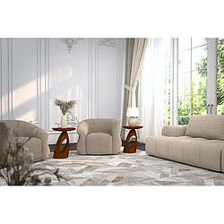 Kayani Table d'appoint / Table de nuit en bois Island, hauteur 40 cm / Noyer