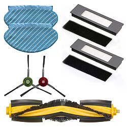 Kit d'accessoires pour aspirateur Yeedi Vac Max (2 tampons, 2 brosses latérales, 1 brosse principale et 2 filtres) pour sols durs, tapis, poils d'animaux~00986