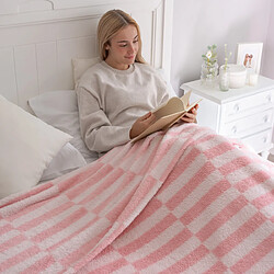 Flamingueo Couverture Lit et Canapé 100% polyester rose