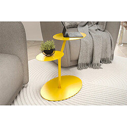 Table d’appoint en métal pour salon Kayani IROKO / jaune