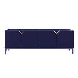 Visby Buffet en bois - Bleu marine