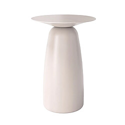 Kayani Table d'appoint / Table de nuit en bois Baobab44, hauteur 44 cm / Blanche