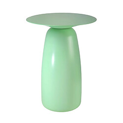 Kayani Table d'appoint / Table de nuit en bois Baobab44, hauteur 44 cm / Vert poudré