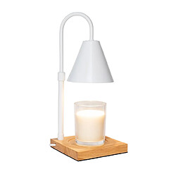 Flamingueo Lampe chauffe bougie avec minuterie acier blanc